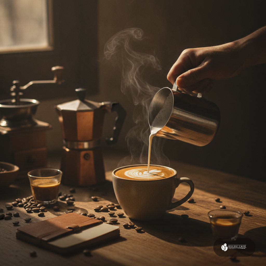 Etapa 7: la preparación, el paso final del proceso del café