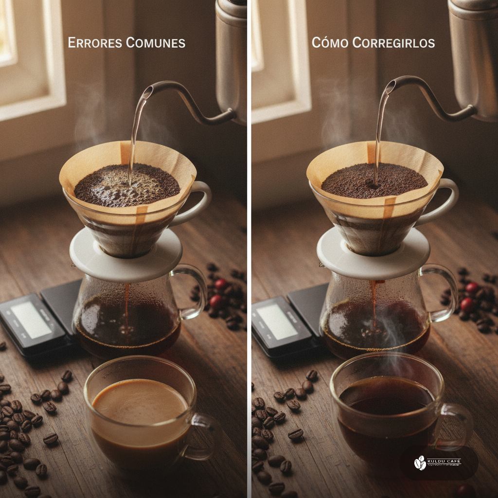 Errores comunes al preparar v60 pour over (y cómo corregirlos)